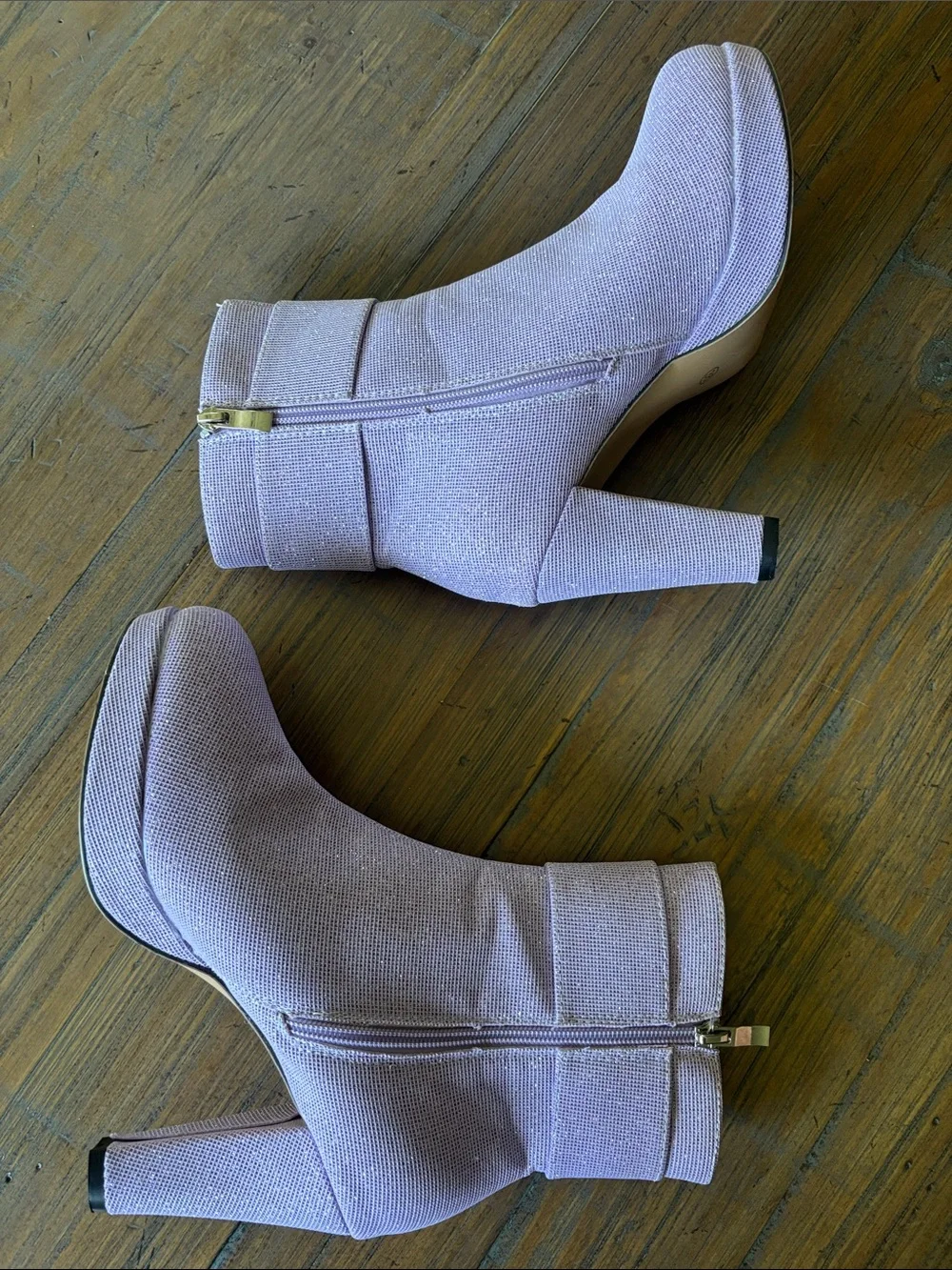 Light purple size 38 soarkle heeled ankle boots